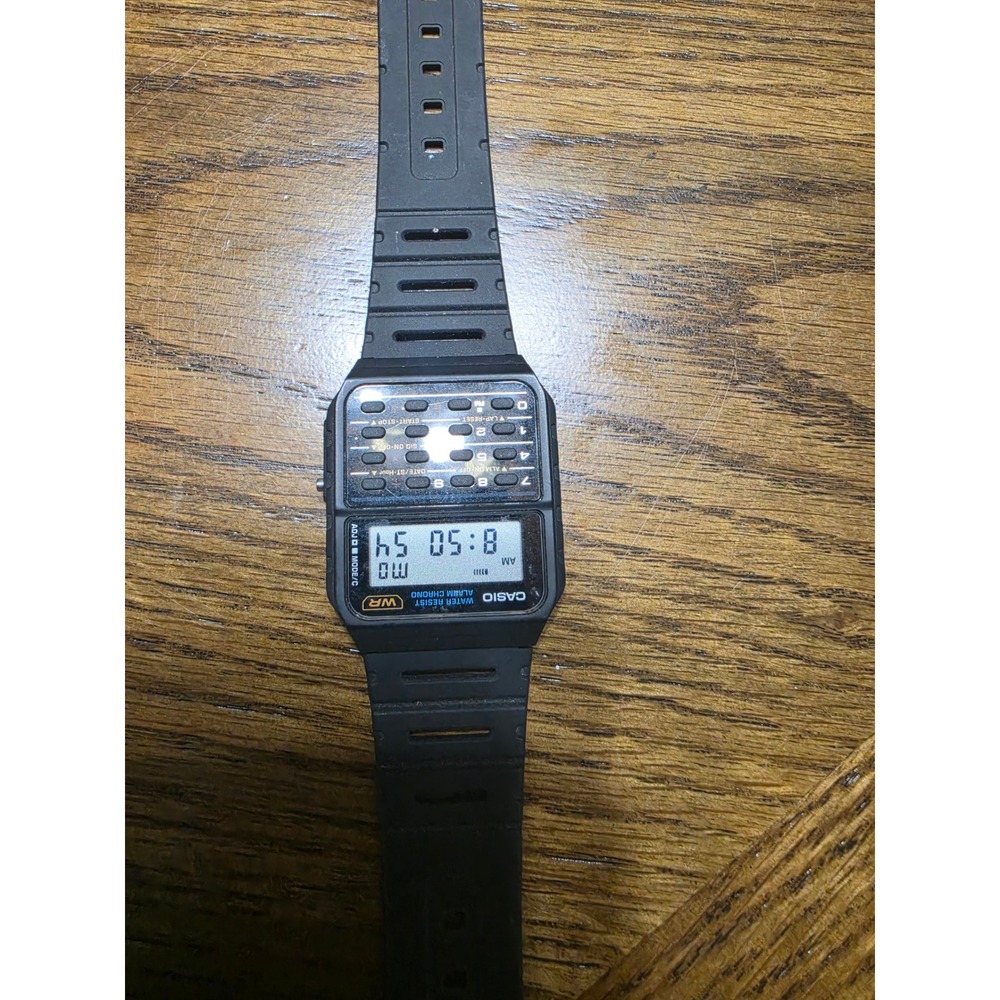 Casio CA-53W Calculator Watch Black Resin Band Digital Water Resistant 3208